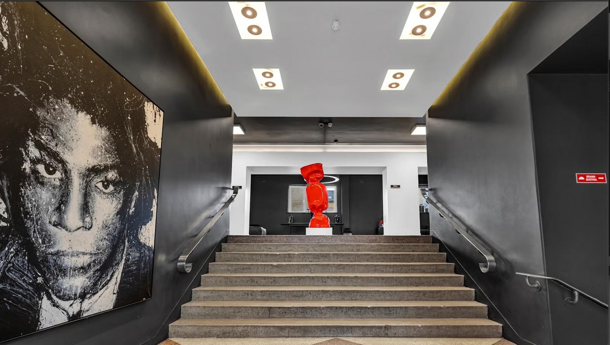 Inngangsparti til leiligheten. 